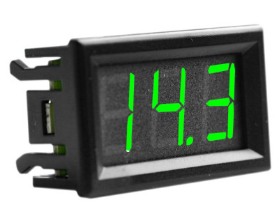 Вольтметр Street Audio прямоугольный зелёный