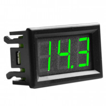 Вольтметр Street Audio прямоугольный зелёный