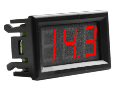Вольтметр Street Audio прямоугольный красный