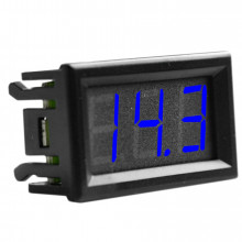Вольтметр Street Audio прямоугольный синий